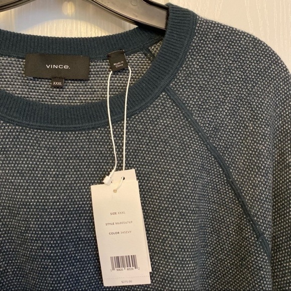VINCE Bird's Eye Stitch Wool & Cashmere Sweater - Picture 9 of 10